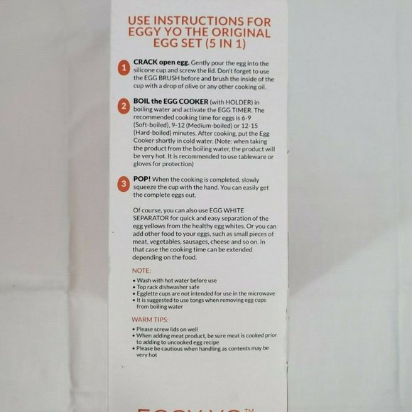 NEW EGGY YO SILICONE 5 IN 1 EGG COOKER SET - Picture 6 of 6